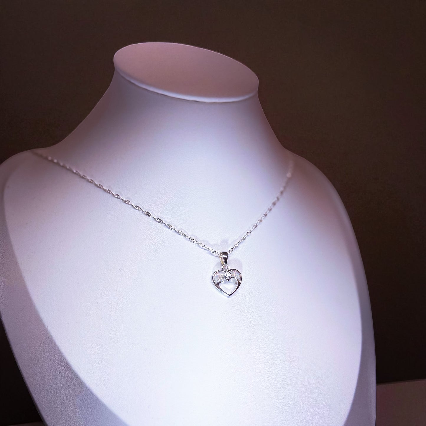 Sterling Silver Heart Of An Angel Pendant