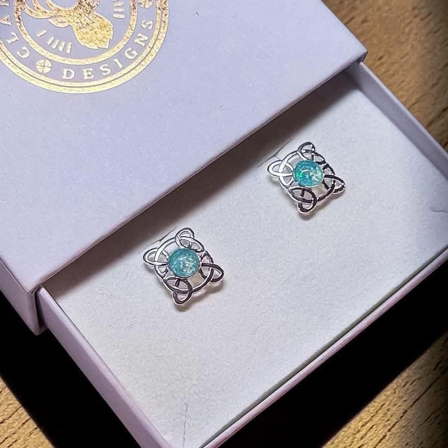 Sterling Silver Caledonia Stud Earrings