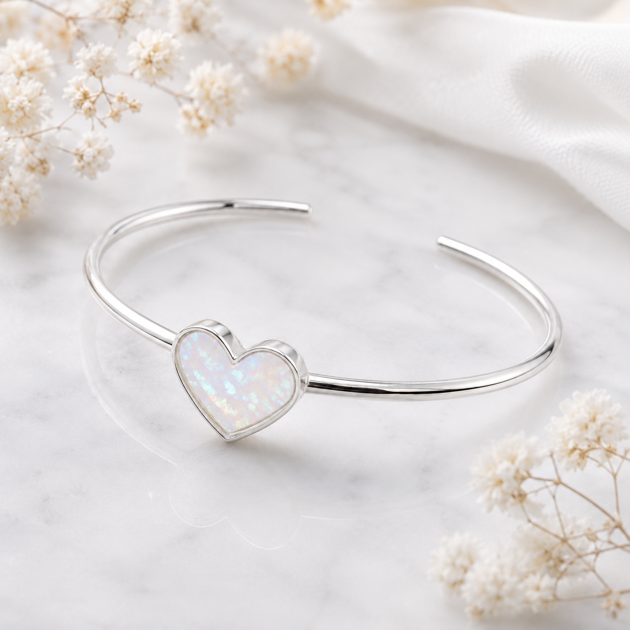 Sterling Silver Forever Loved Bangle
