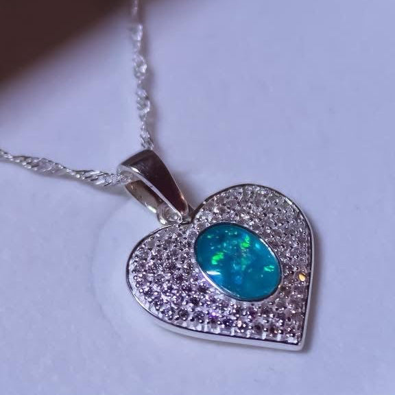 Sterling Silver Radiance Heart Pendant