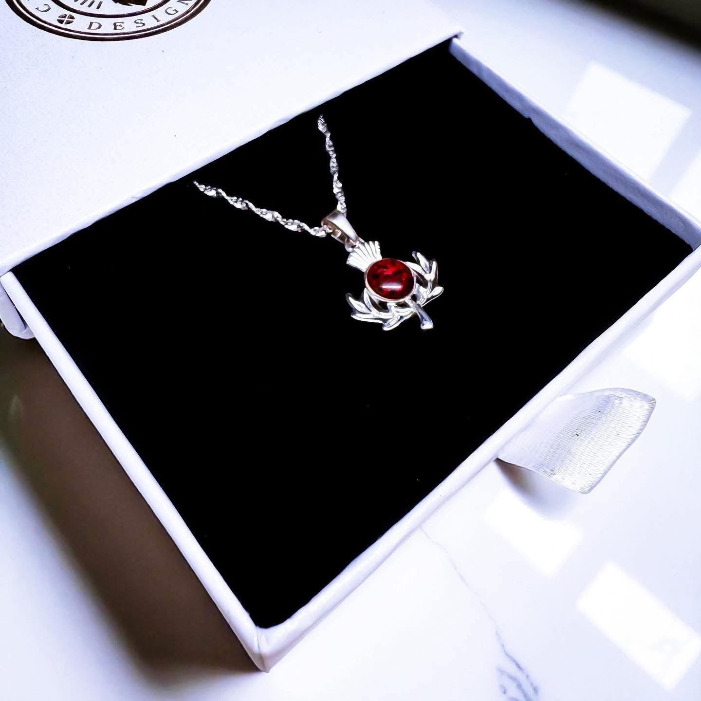 Sterling Silver Thistle Pendant