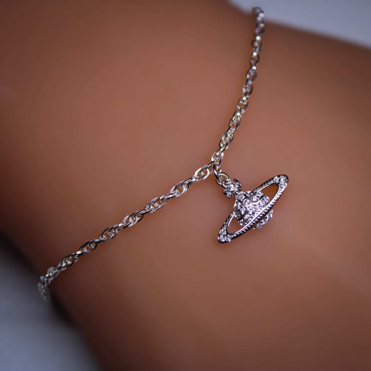 Sterling Silver Saturn Bracelet