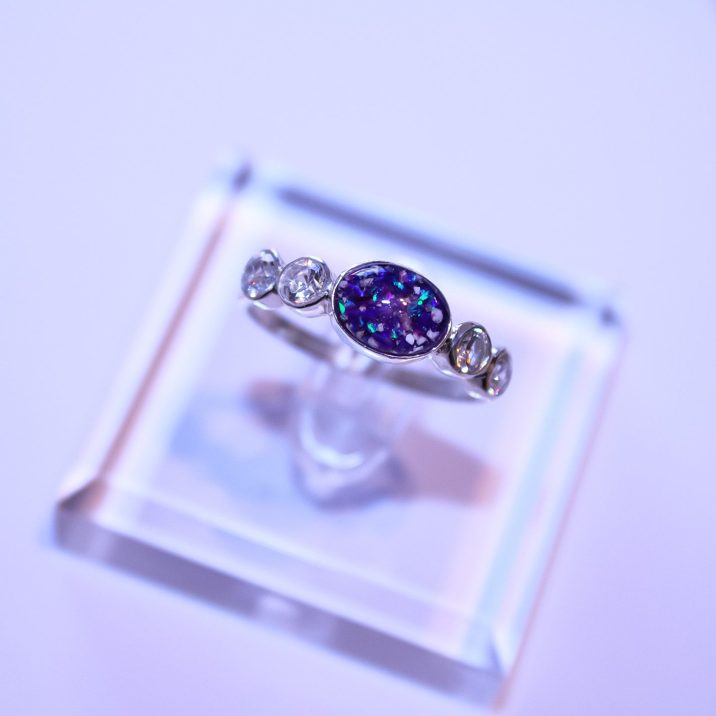 Sterling Silver CZ Oval Ring