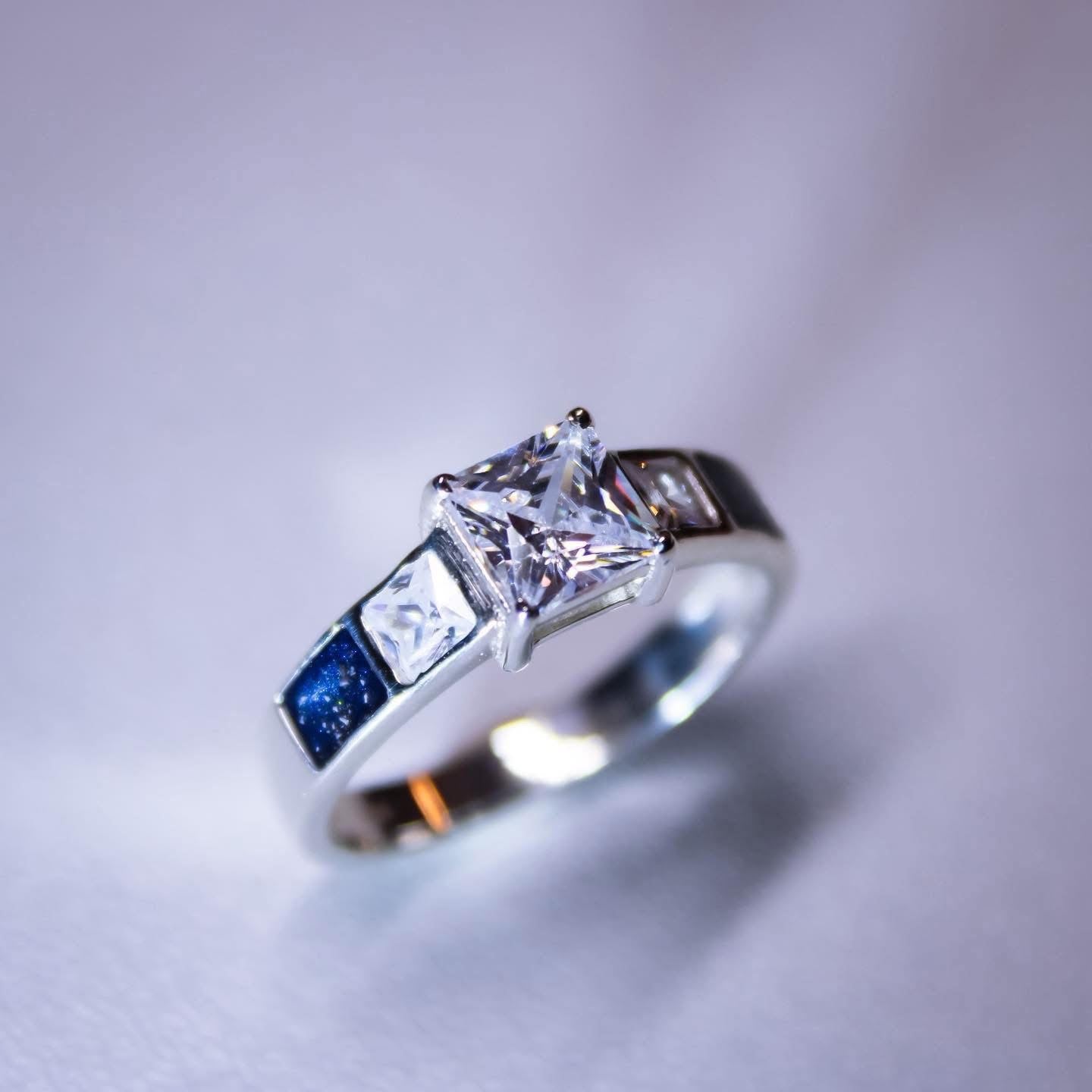 Princess Cut Trio Ring