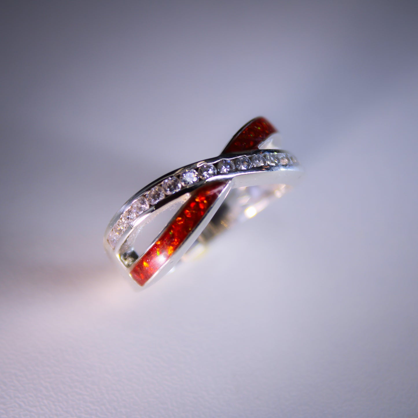 Sterling Silver CZ Infinite Wave Ring