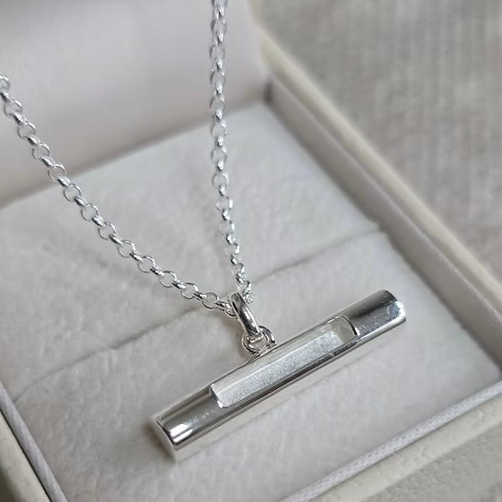 Sterling Silver T-Bar Necklace