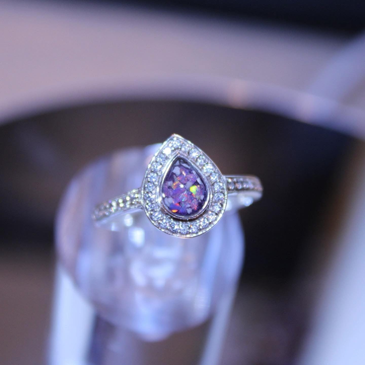 Sterling Silver CZ Teardrop Ring