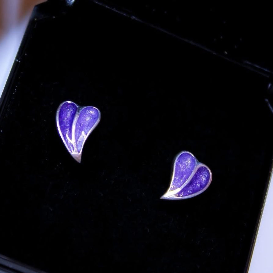 Sterling Silver Dual Heart Earrings