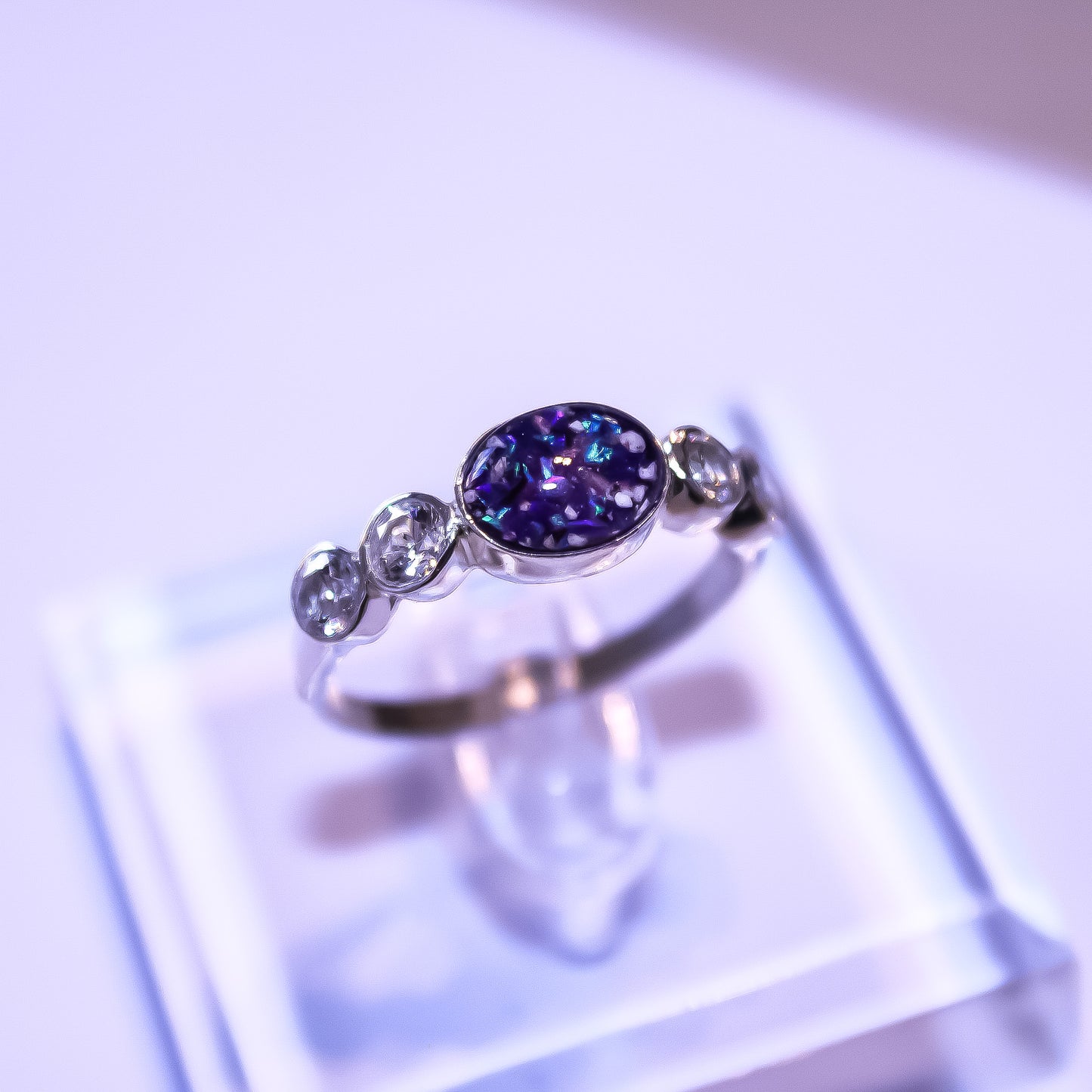 Sterling Silver CZ Oval Ring