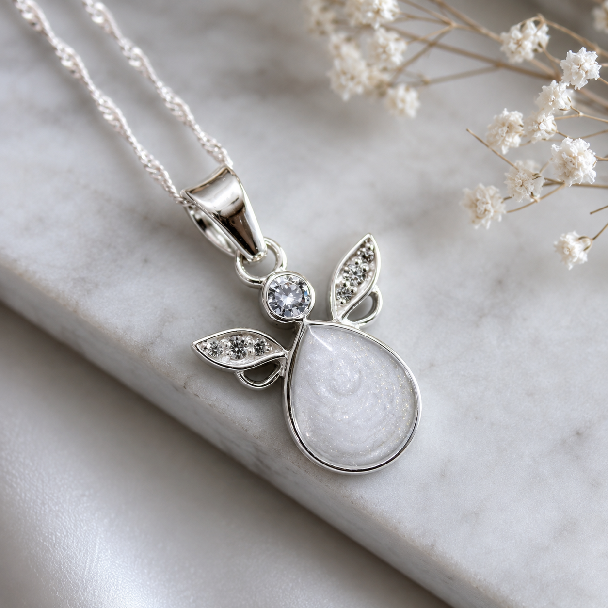 Sterling Silver Guardian Angel Pendant