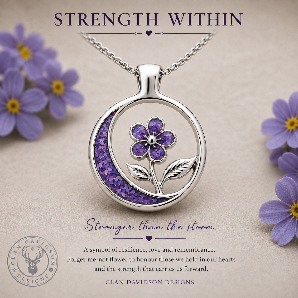 Sterling Silver “Strength Within” Pendant