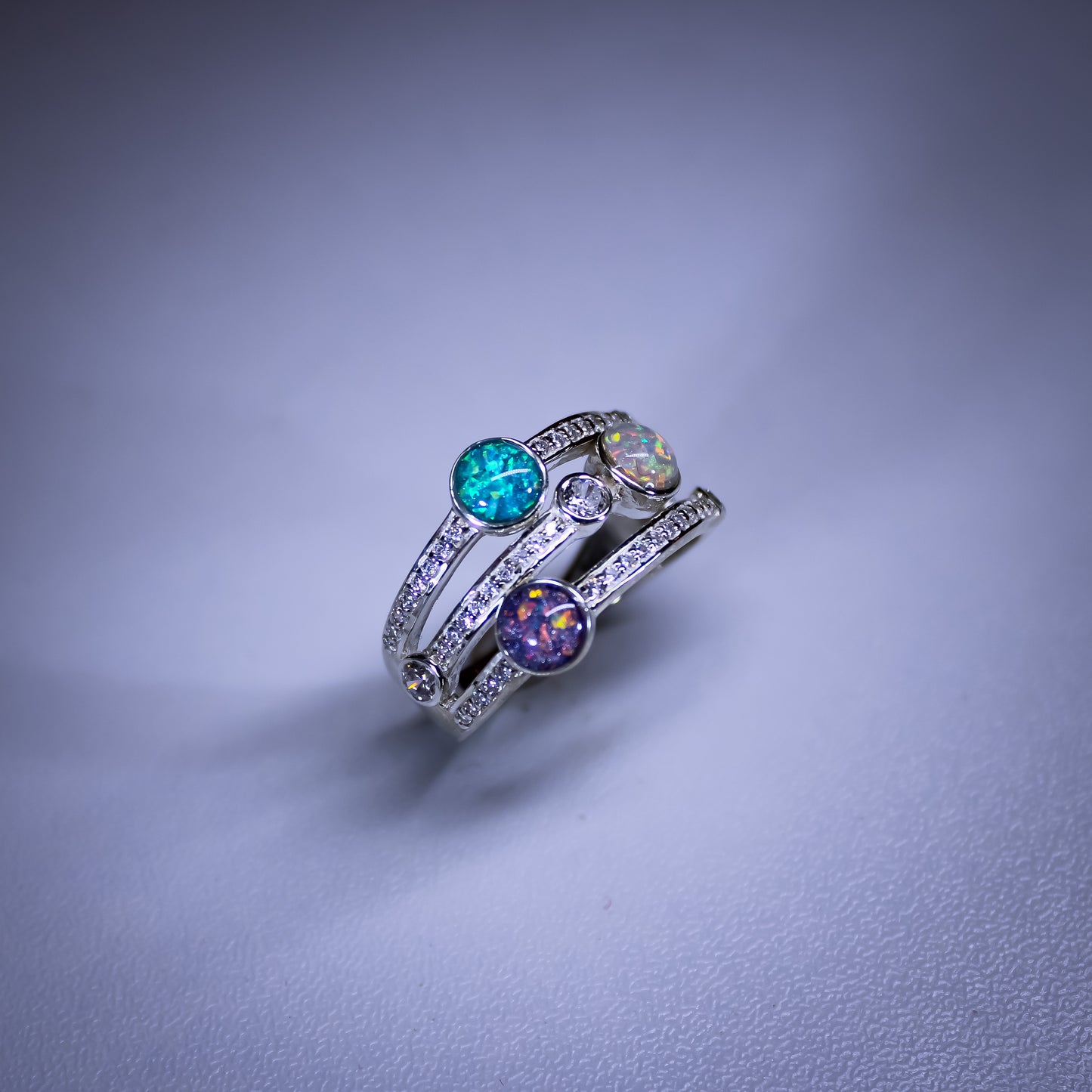 Sterling Silver “Trio Of Light” Ring