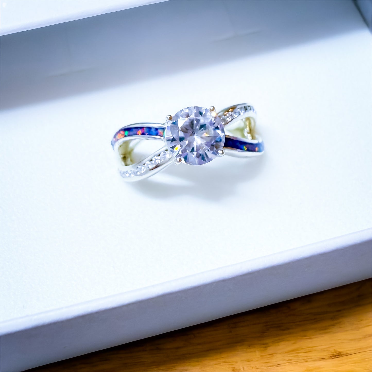 Sterling Silver Channel Set Infinite Glow Ring