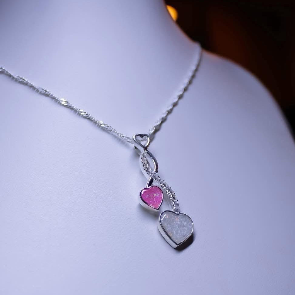 Sterling Silver Entwined Hearts Pendant