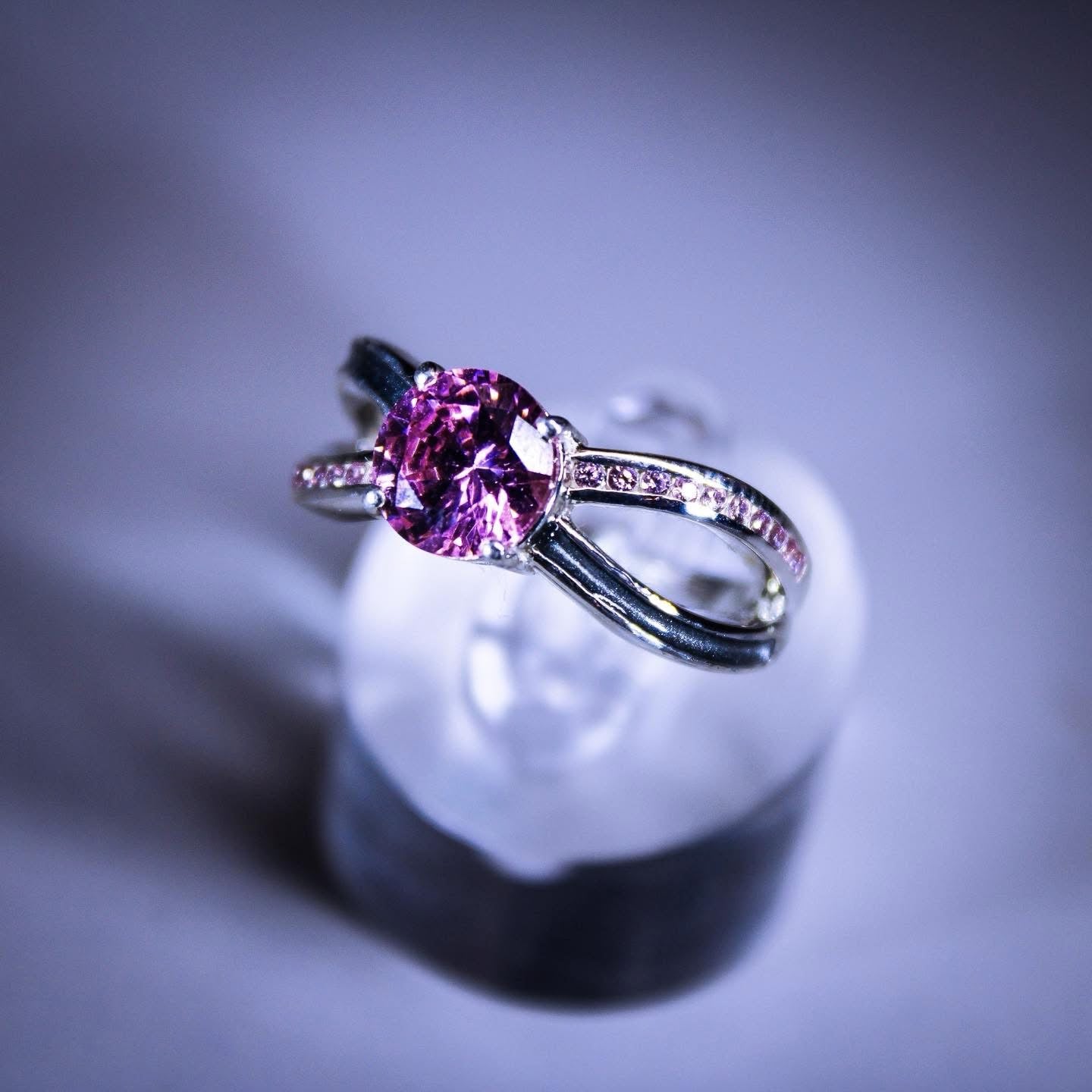 Sterling Silver Channel Set Infinite Glow Ring