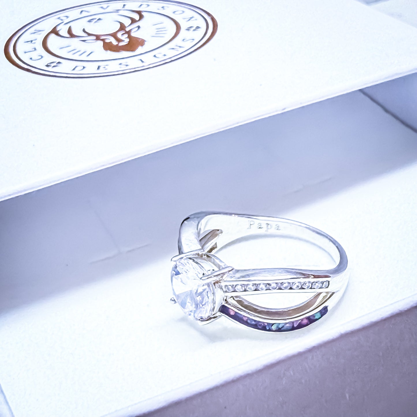 Sterling Silver Channel Set Infinite Glow Ring
