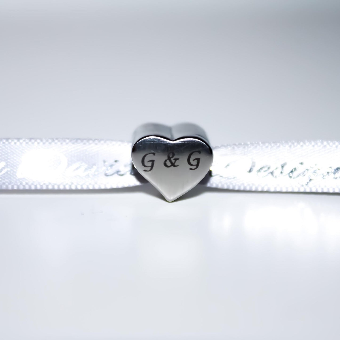 Stainless Steel Dual Heart Bracelet Charm