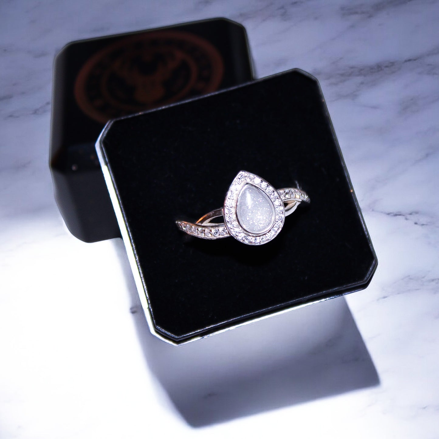 Sterling Silver Criss Cross Pear Ring