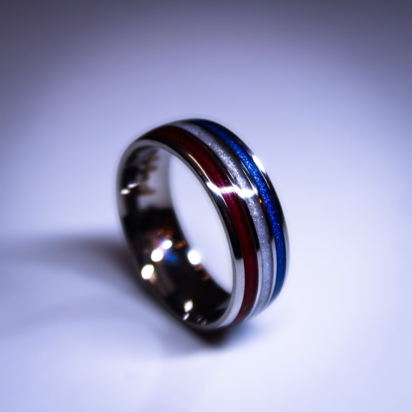 Titanium Triple Channel Ring