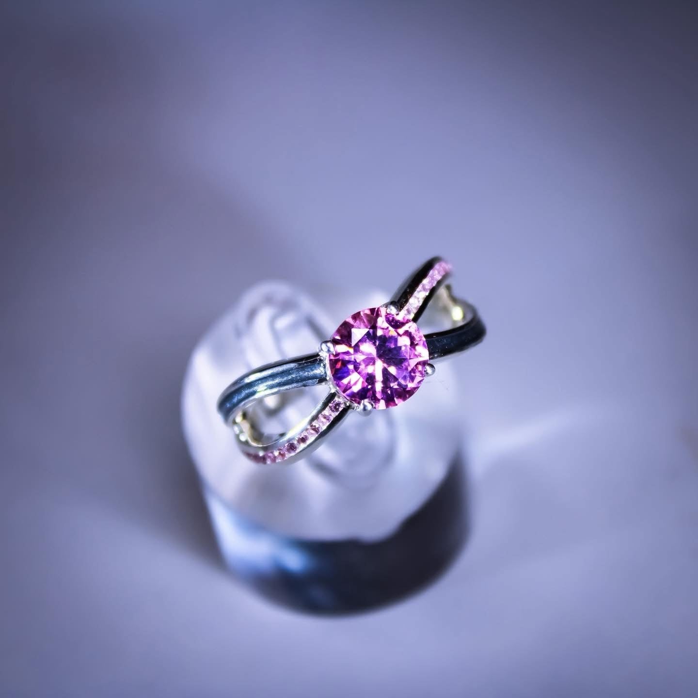 Sterling Silver Channel Set Infinite Glow Ring