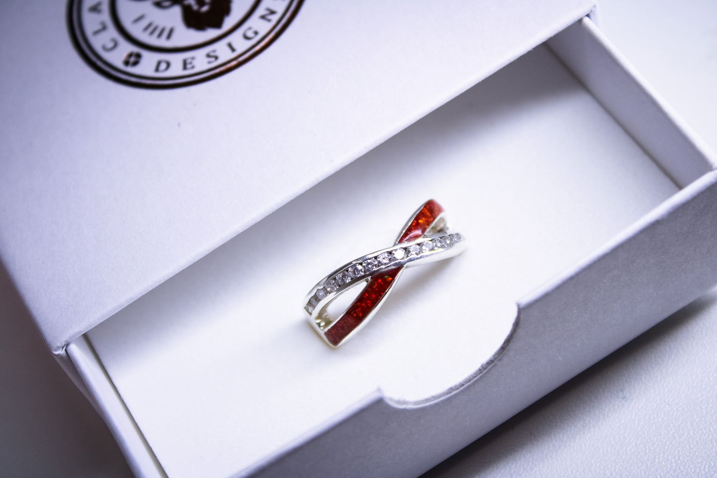 Sterling Silver CZ Infinite Wave Ring