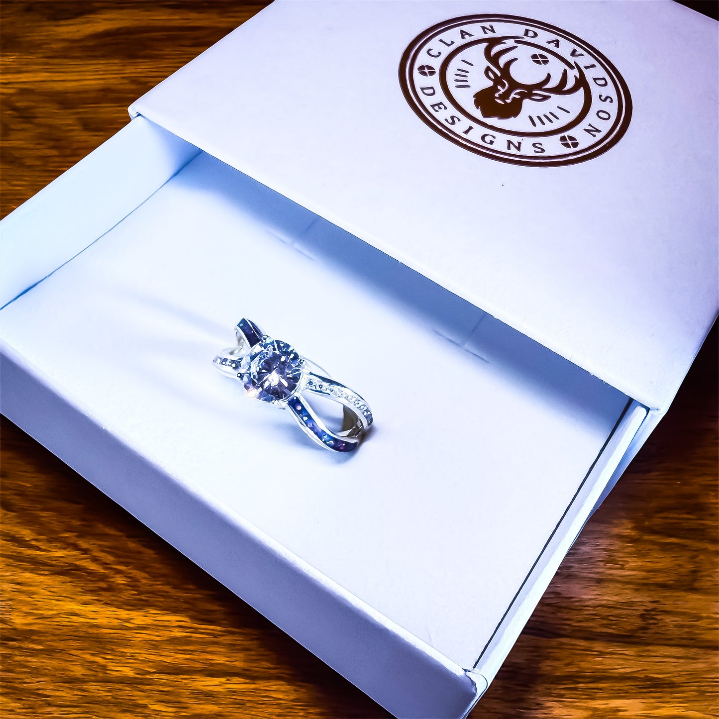 Sterling Silver Channel Set Infinite Glow Ring