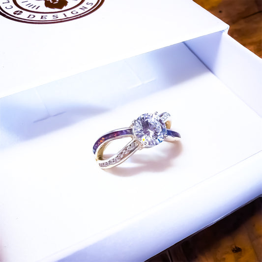 Sterling Silver Channel Set Infinite Glow Ring