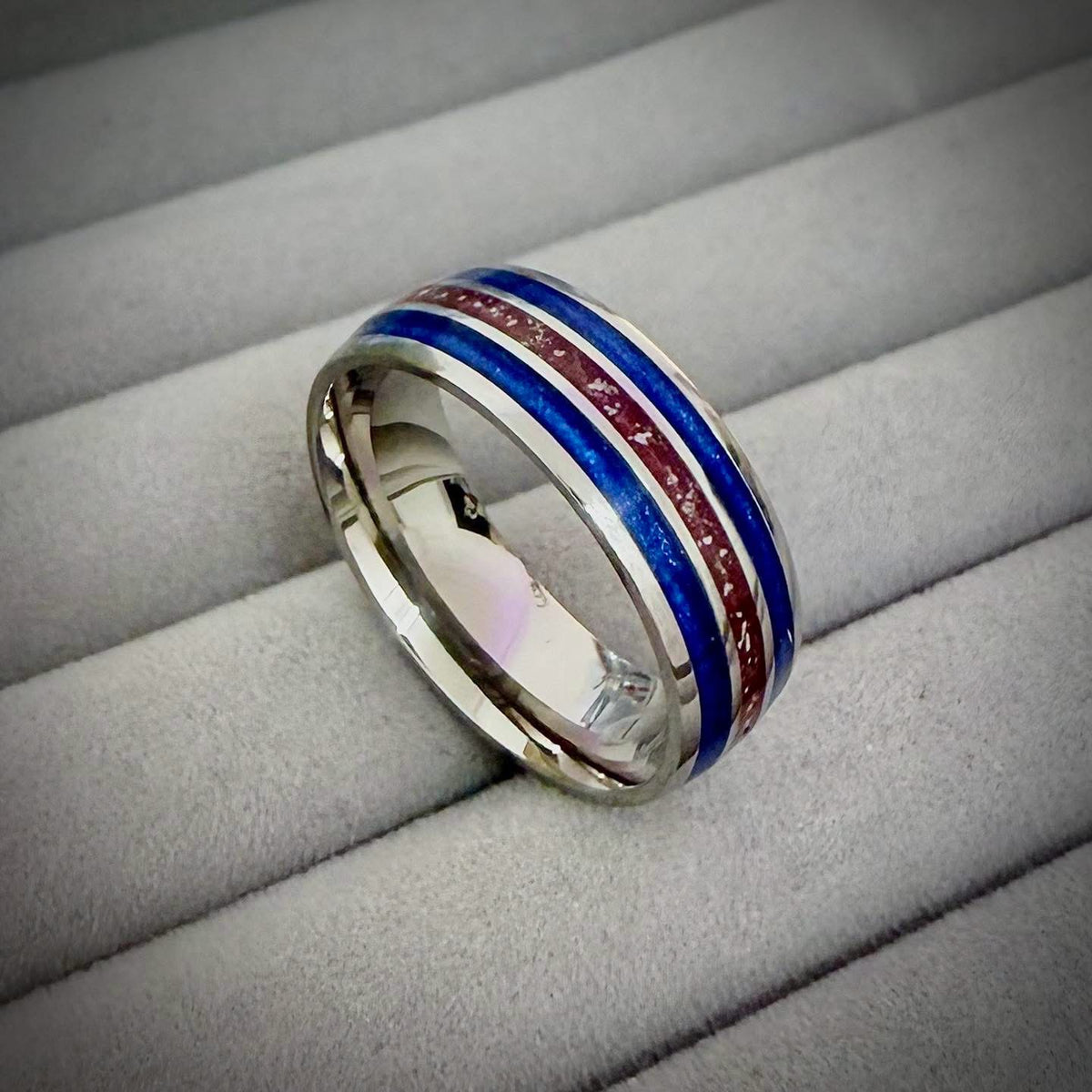 Titanium Triple Channel Ring