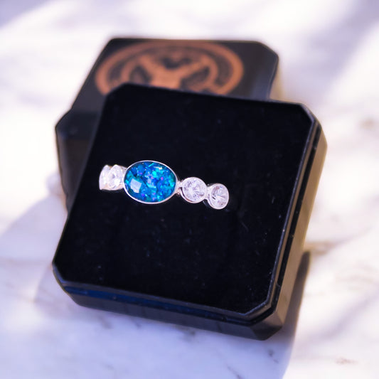Sterling Silver CZ Oval Ring