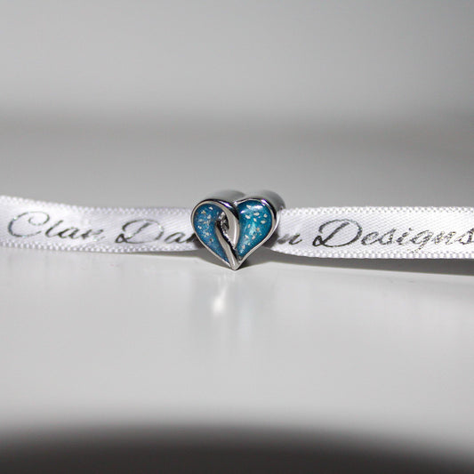 Stainless Steel Dual Heart Bracelet Charm