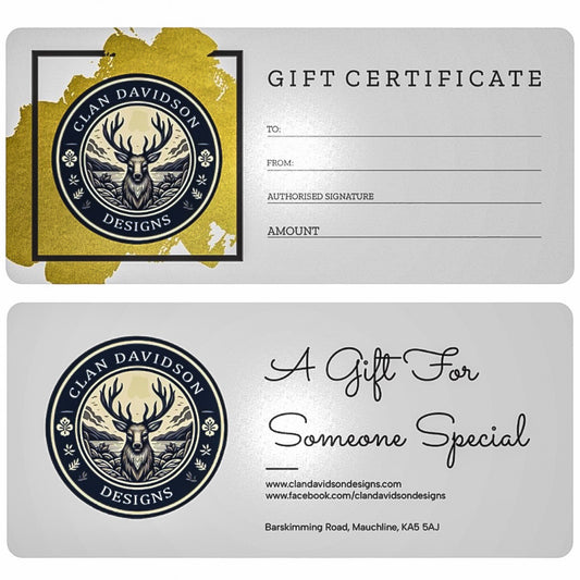 Clan Davidson Designs Gift Certificate