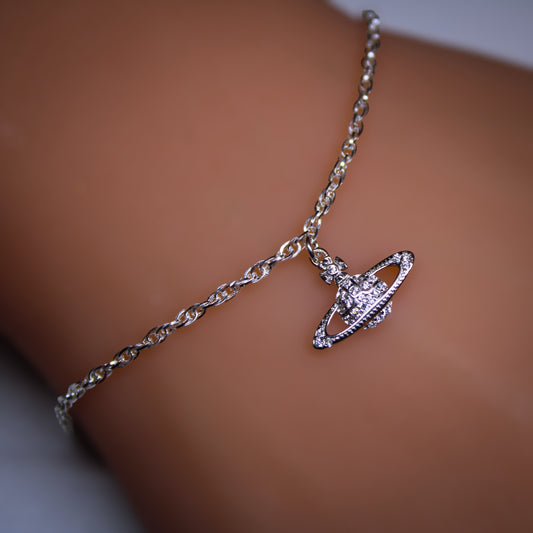 Sterling Silver Saturn Bracelet