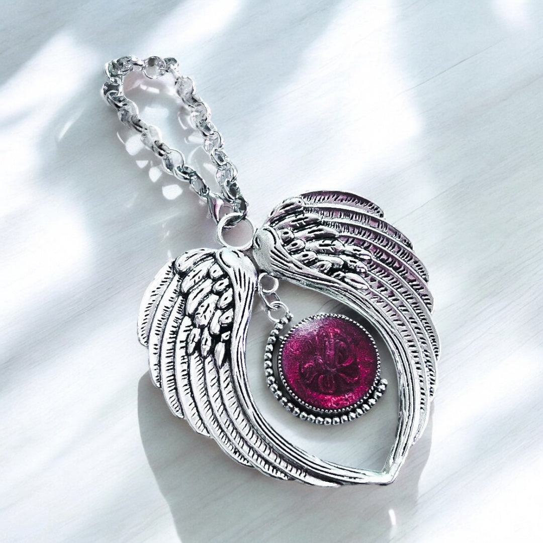 2 in 1 Angel Wing Memory Bear Pendant & Decoration