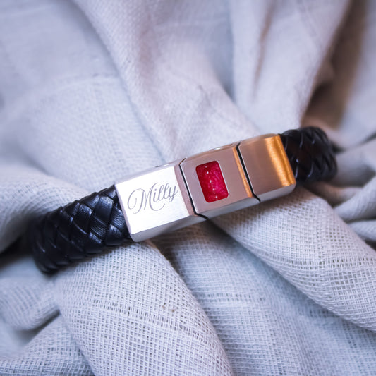 Genuine Leather Stainless Steel Bracelet