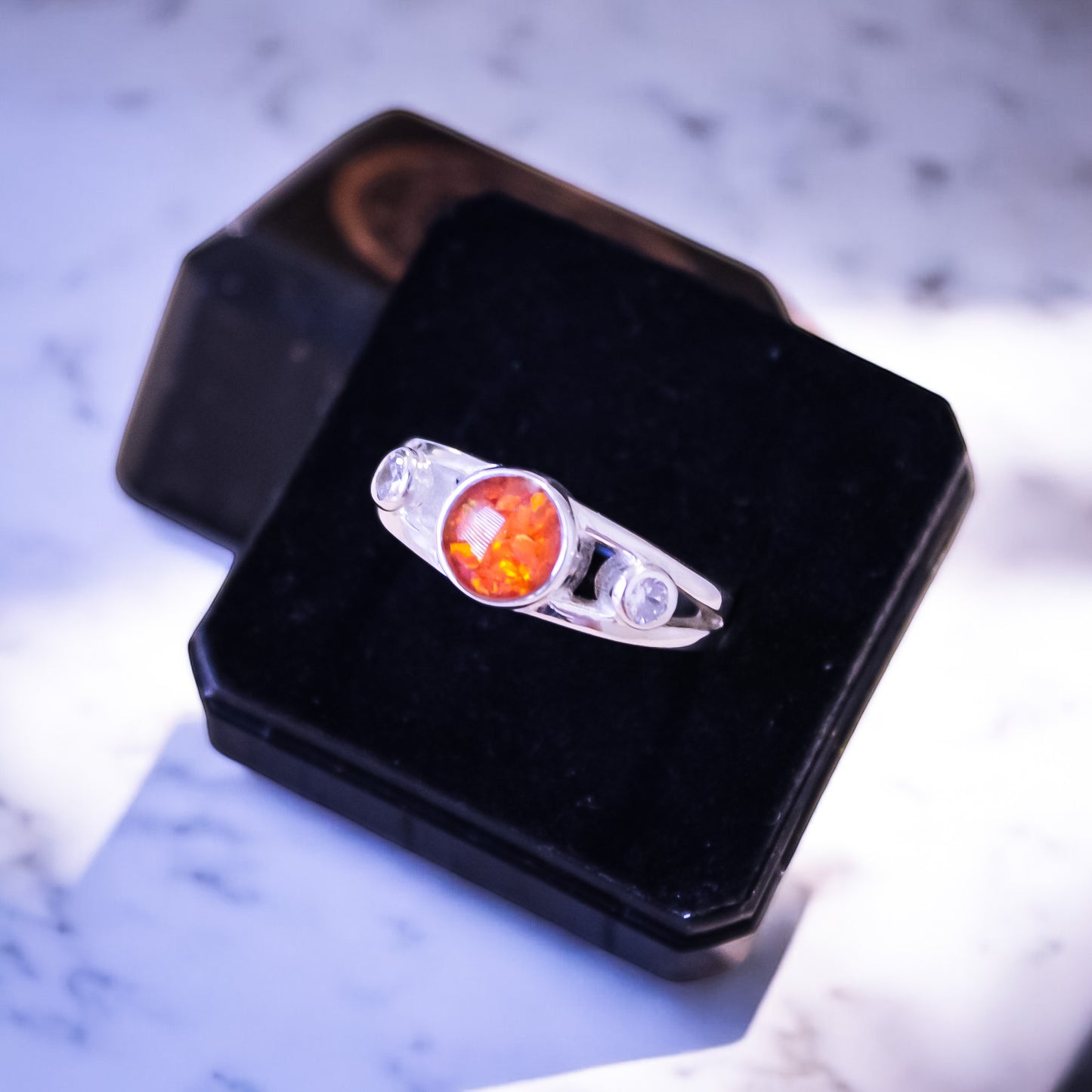 Sterling Silver Twin Band CZ Duo Ring