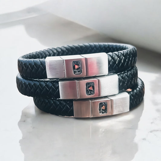Genuine Leather Stainless Steel Bracelet