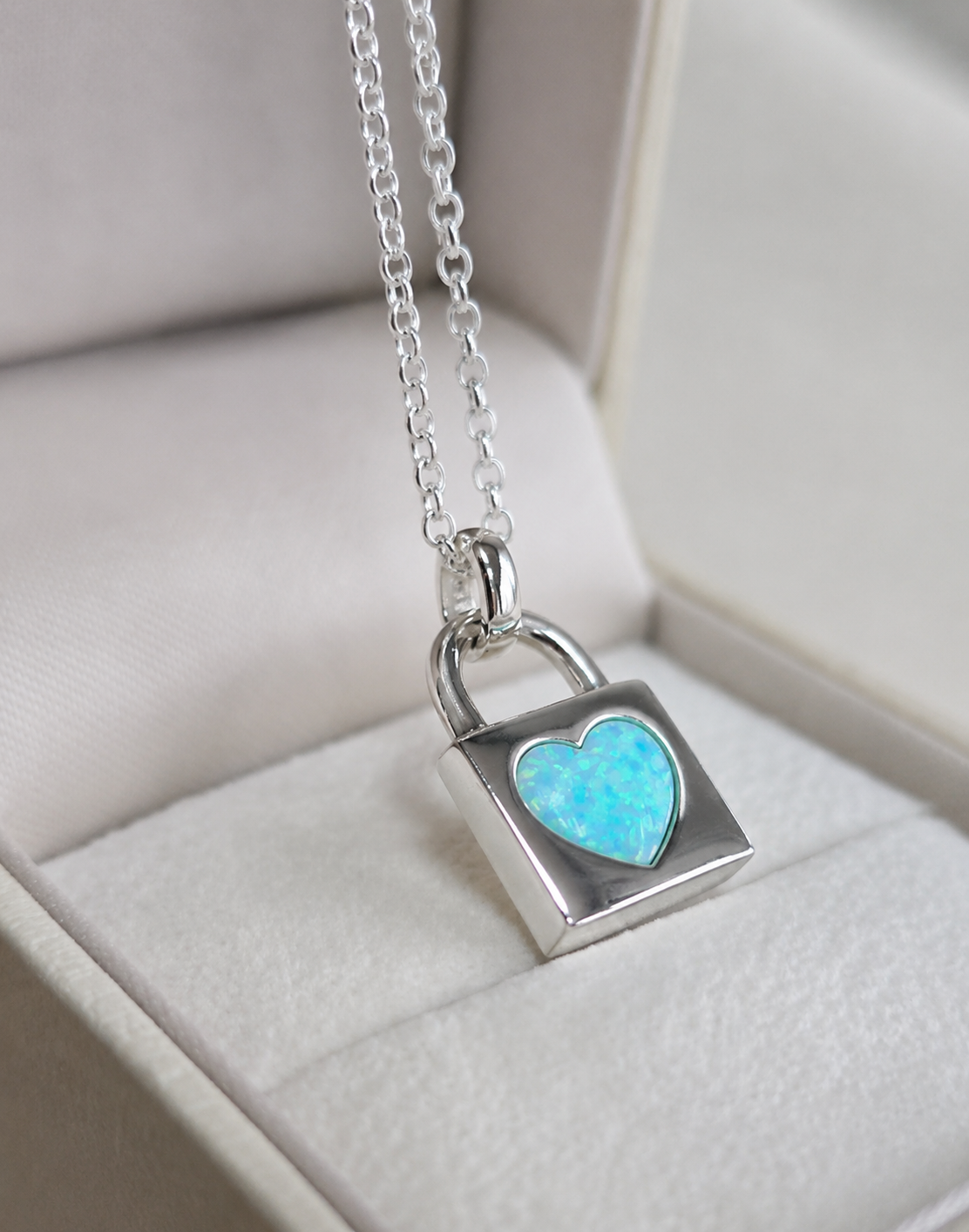 Sterling Silver Padlock Necklace