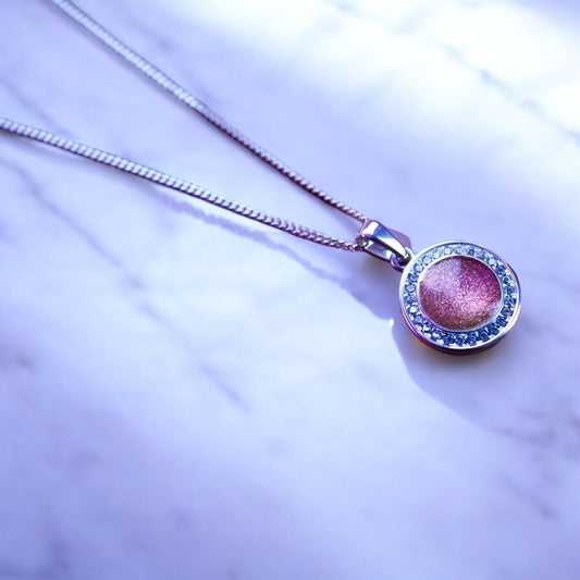 Sterling Silver CZ Halo Pendant