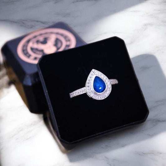 Sterling Silver CZ Teardrop Ring