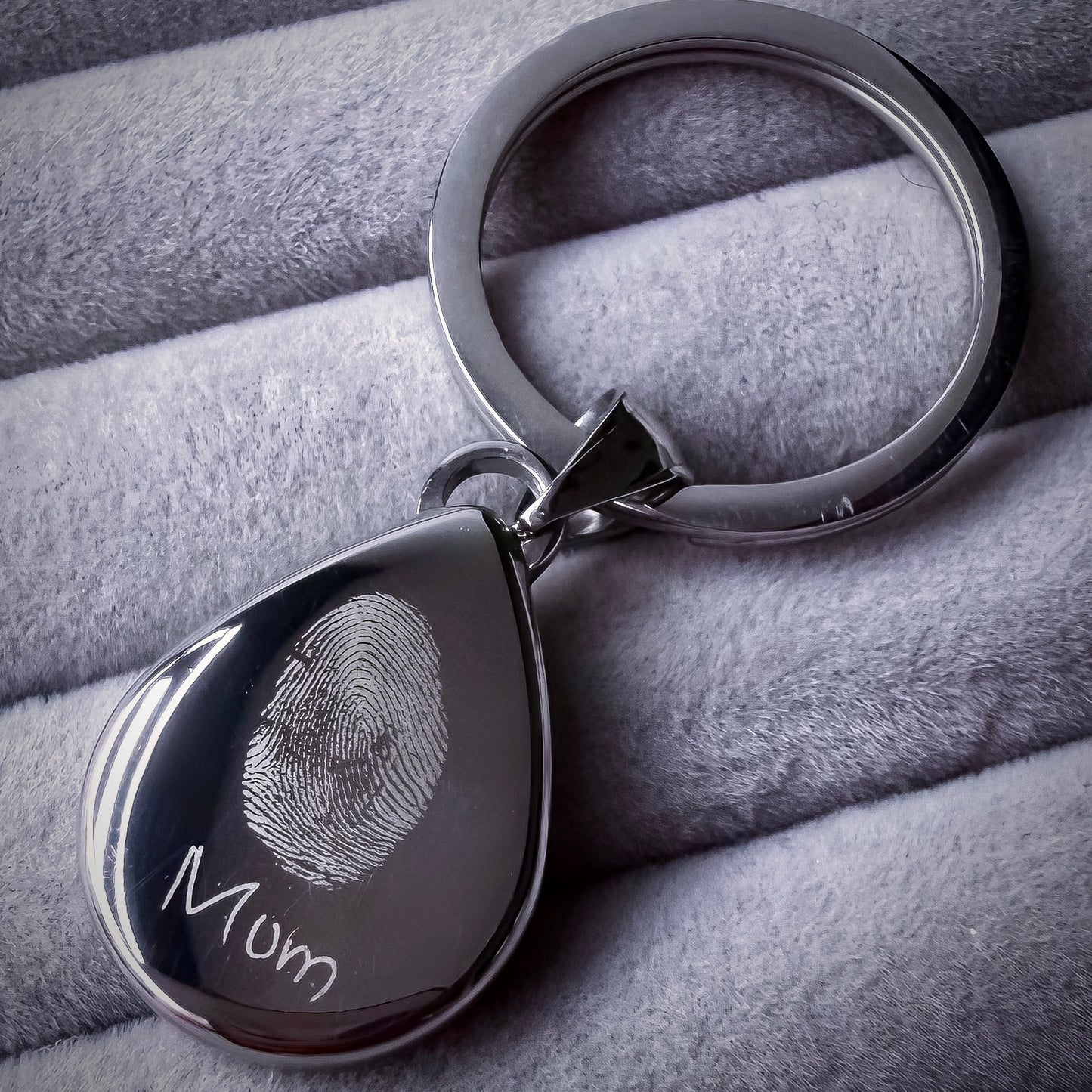 Stainless Steel Teardrop Keyring