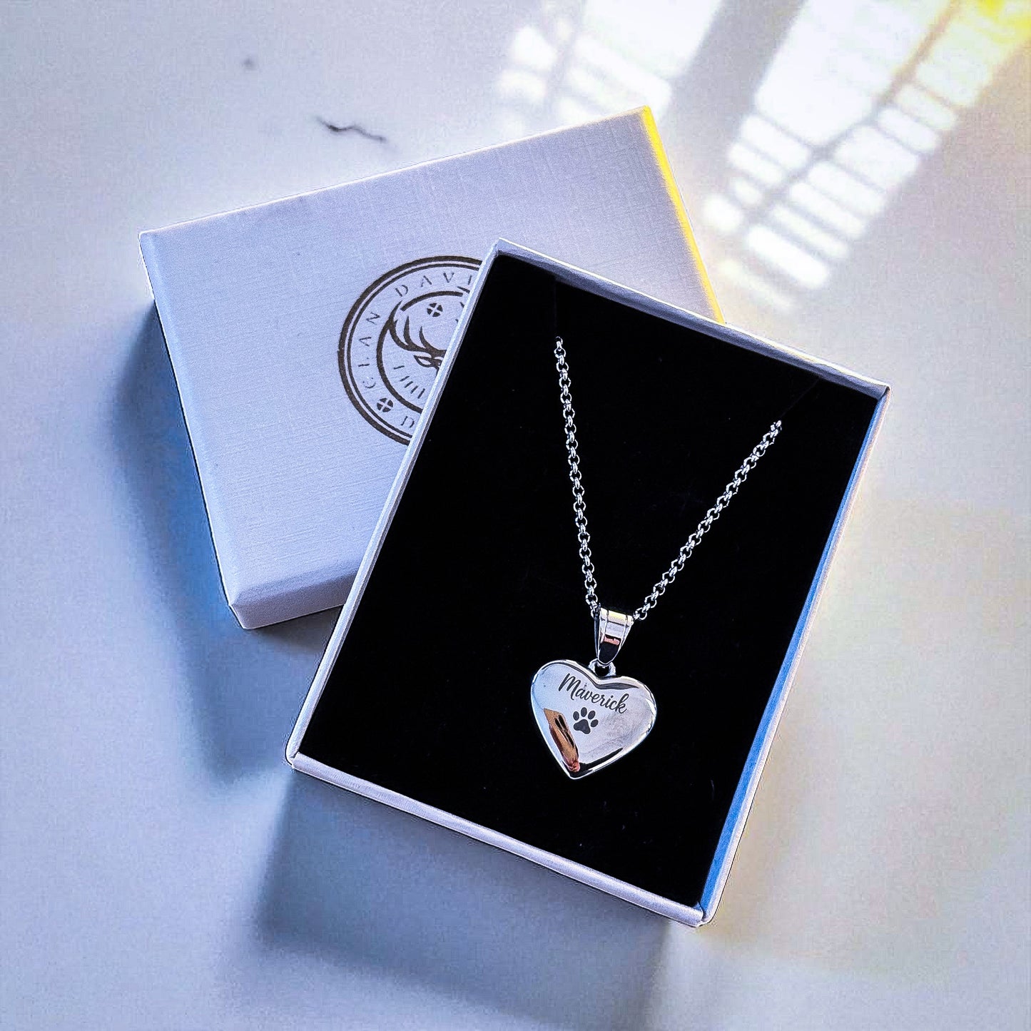 Stainless Steel 2 in 1 Pawprint Necklace/Keyring