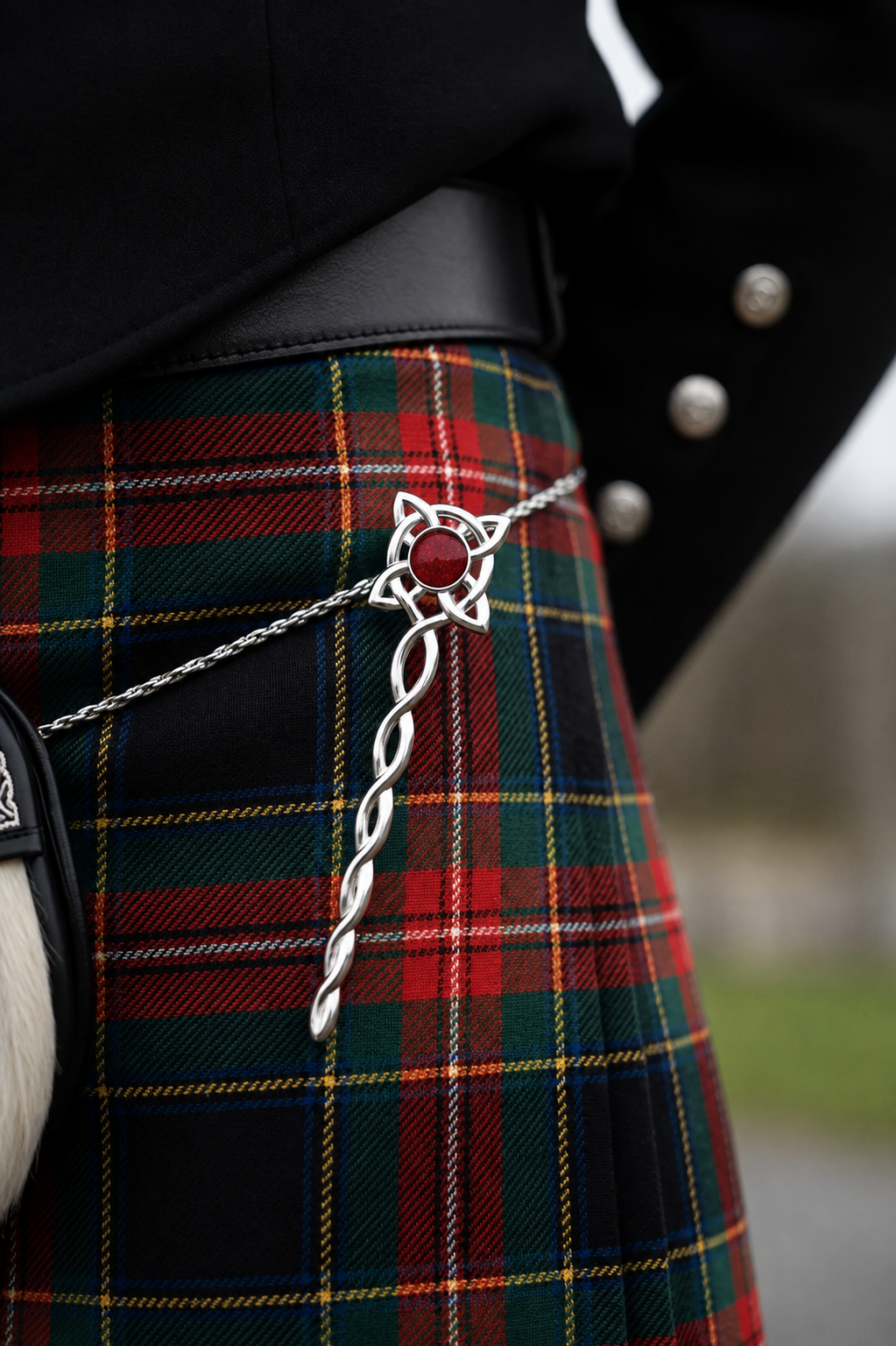 Sterling Silver Caledonia Kilt Pin