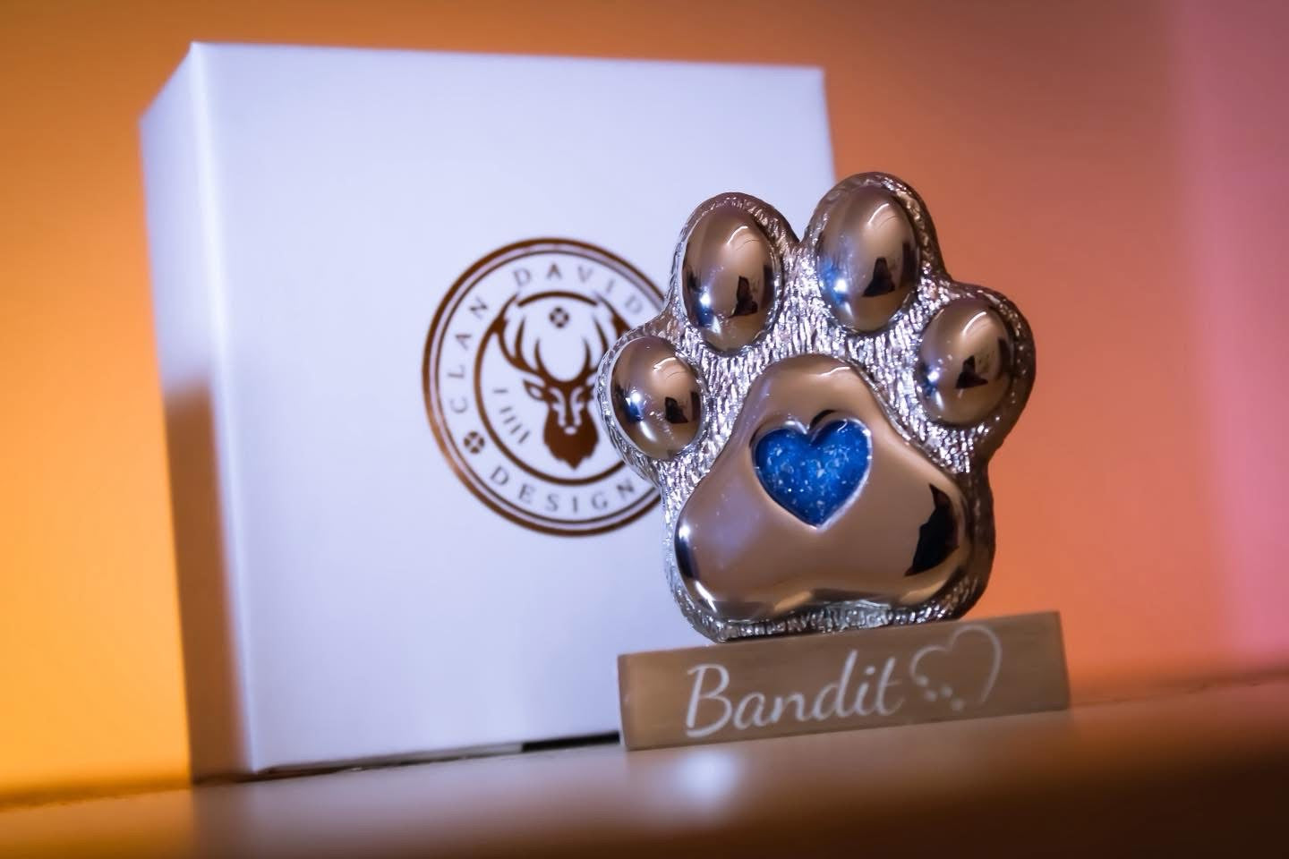 Stainless Steel Paw Print Ornament