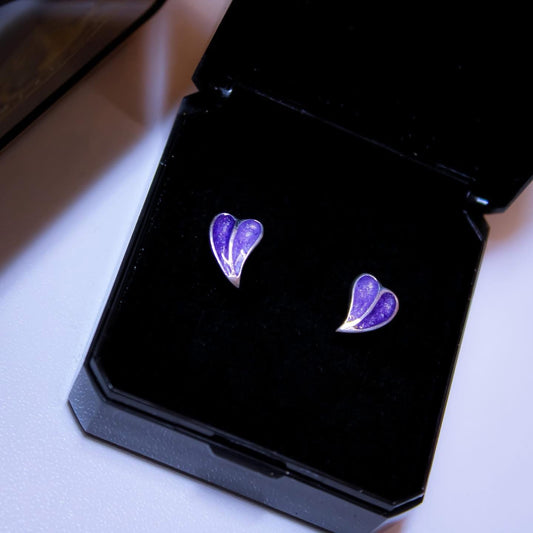 Sterling Silver Dual Heart Earrings