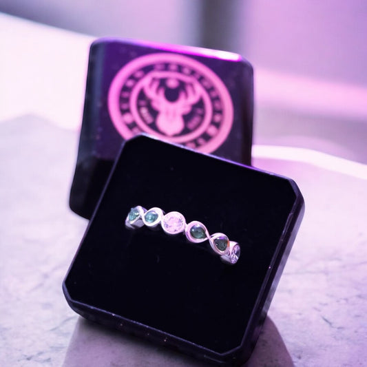 Sterling Silver CZ Infinity Half Eternity Ring