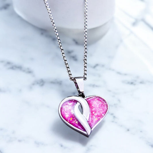 Stainless Steel Dual Heart Necklace