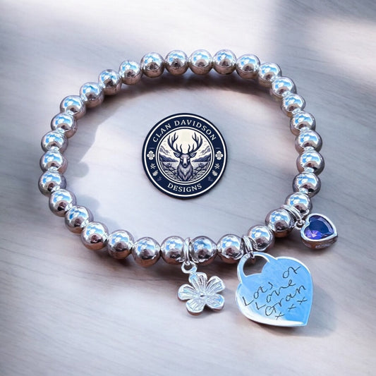 Sterling Silver Engraved Bracelet