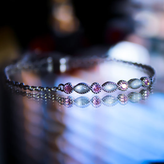 Sterling Silver Marquise Birthstone Bracelet