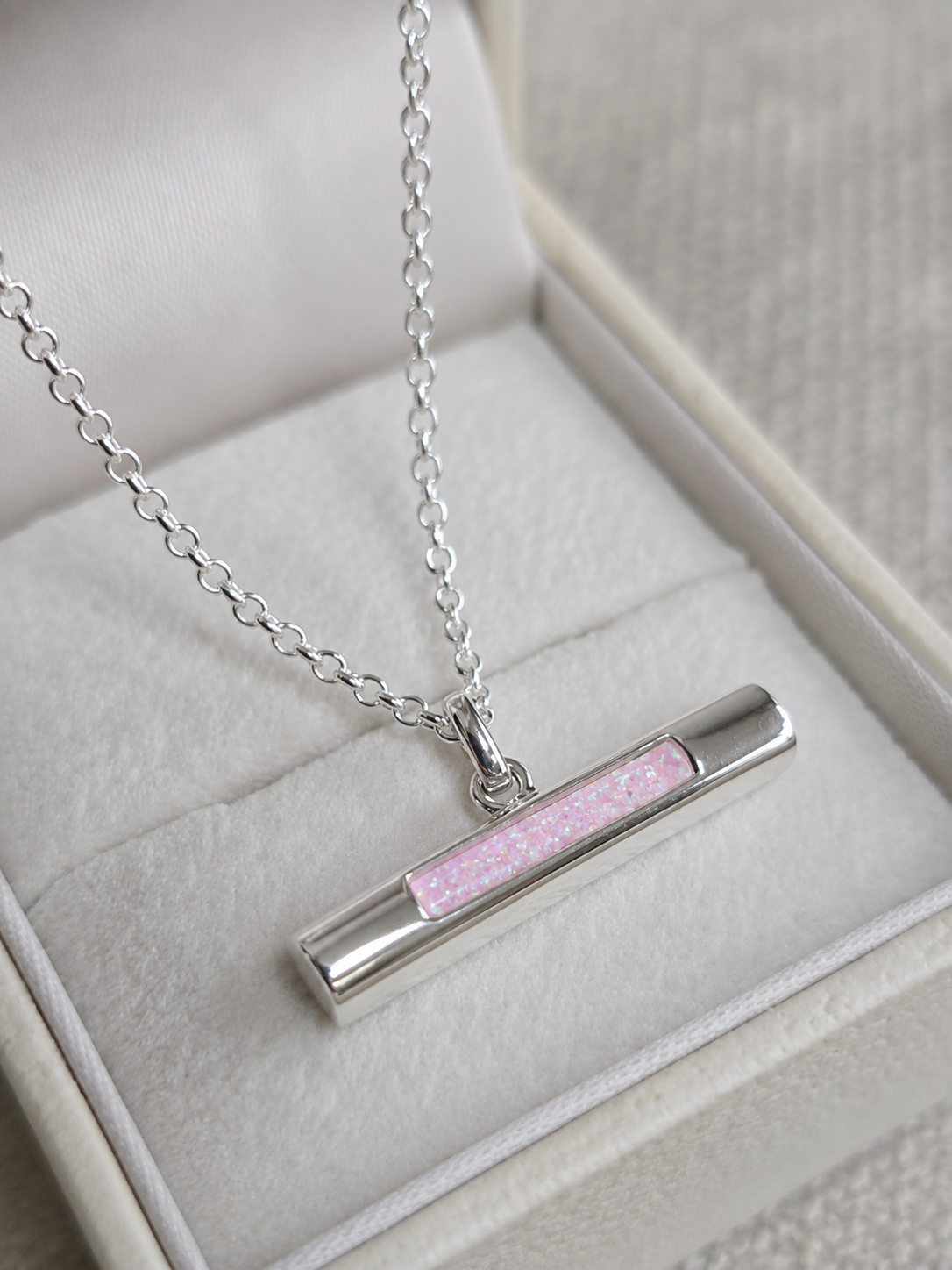 Sterling Silver T-Bar Necklace