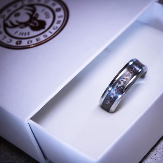Titanium Bevelled Channel Ring 8mm